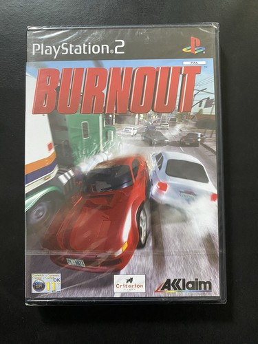 Burnout ps2 pal black - burnout, label